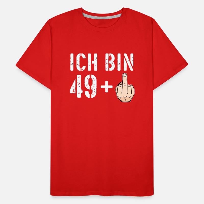 Ich bin 49 plus eins + 1 - 50. Geburtstag - Ü50 Männer Premium Bio T-Shirt