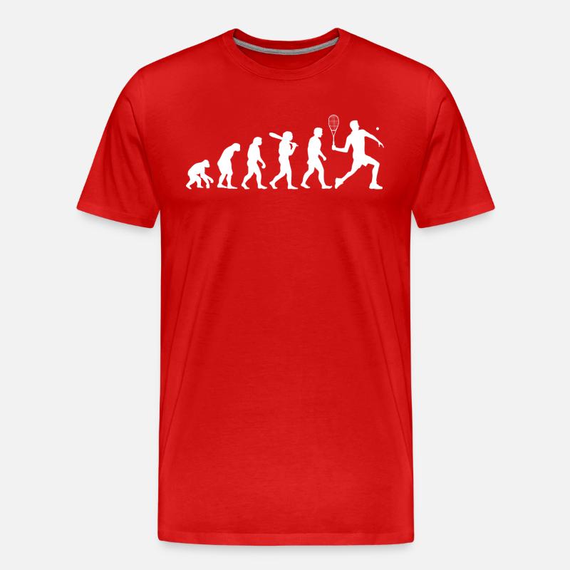 Joueur De Squash Evolution - T-shirt bio Premium Homme - rouge