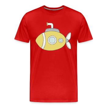 sous-marin - T-shirt bio Premium Homme - rouge - Devant - Damien (186cm)