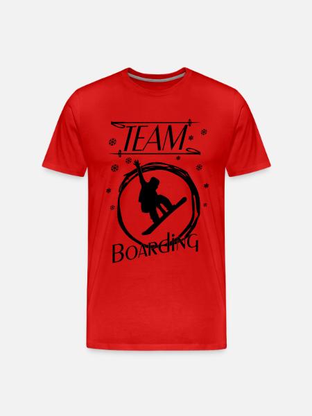 team boarding - Männer Premium Bio T-Shirt - Rot