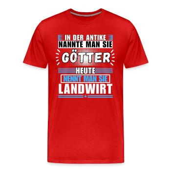 Les dieux dans l’Antiquité. Aujourd’hui agriculteur - T-shirt bio Premium Homme - rouge - Devant - Damien (186cm)