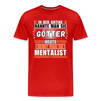 Les dieux dans l’Antiquité. Aujourd’hui Mentaliste - T-shirt bio Premium Homme - rouge - Devant - Damien (186cm)