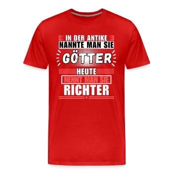 Les dieux dans l’Antiquité. Juge d’aujourd’hui - T-shirt bio Premium Homme - rouge - Devant - Damien (186cm)