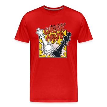 CHECKMATE (Schachmatt) - Männer Premium Bio T-Shirt - Rot - Vorne - Damien (186cm)