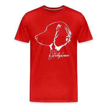 STABYHOUN Profil Chiens Wilsigns - T-shirt bio Premium Homme - rouge - Devant - Damien (186cm)
