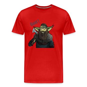Korrigan viking Gast ! - T-shirt bio Premium Homme - rouge - Devant - Damien (186cm)