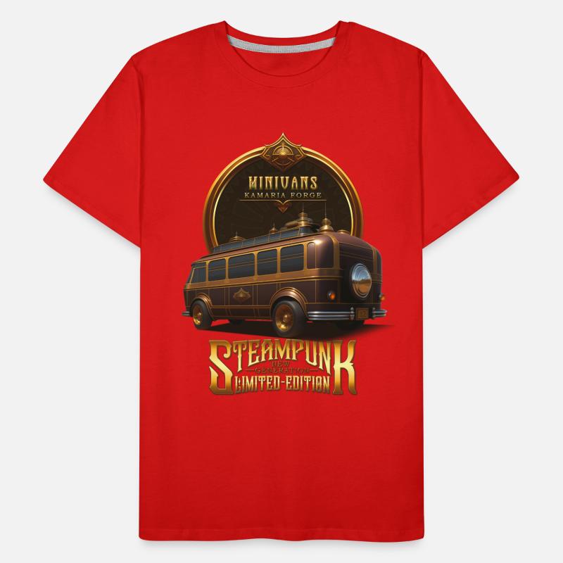 STEAMPUNK OLDTIMER OLDTIMER RETRO MINIVANS Männer Premium Bio T-Shirt