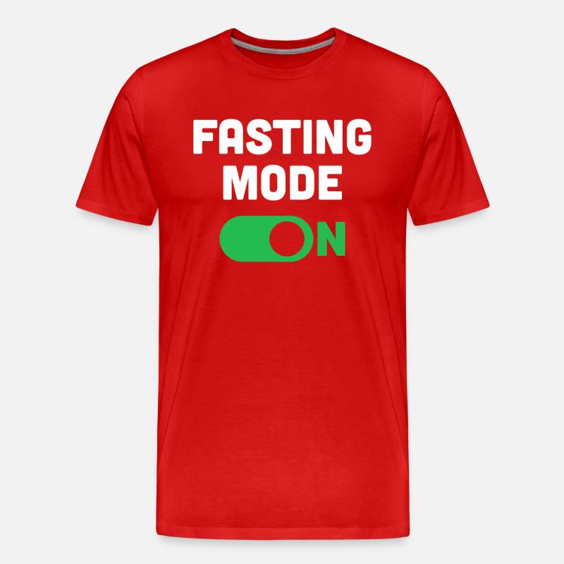 Fastenmodus Ein - Männer Premium Bio T-Shirt - Rot