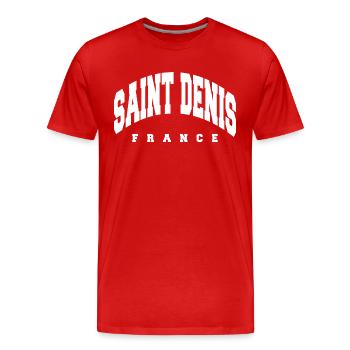 Saint-Denis - T-shirt bio Premium Homme - rouge - Devant - Damien (186cm)