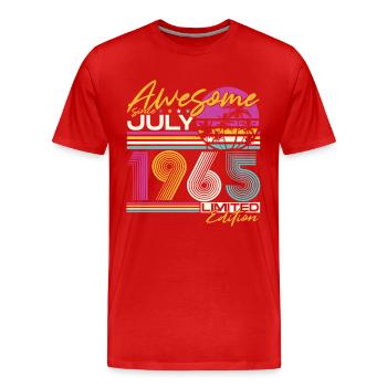 1965 Jahrgang Vintage Geburtstag Retro Geschenk - Männer Premium Bio T-Shirt - Rot - Vorne - Damien (186cm)