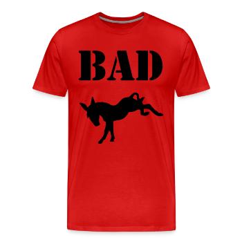 Bad Ass - Men's Premium Organic T-Shirt - red - Front - Damien (186cm)