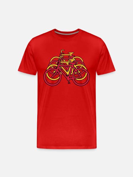 Bicycle art - Men's Premium Organic T-Shirt - red