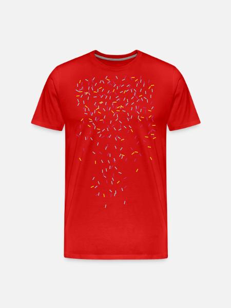Konfetti - Männer Premium Bio T-Shirt - Rot