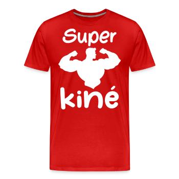 Super kiné - T-shirt bio Premium Homme - rouge - Devant - Damien (186cm)