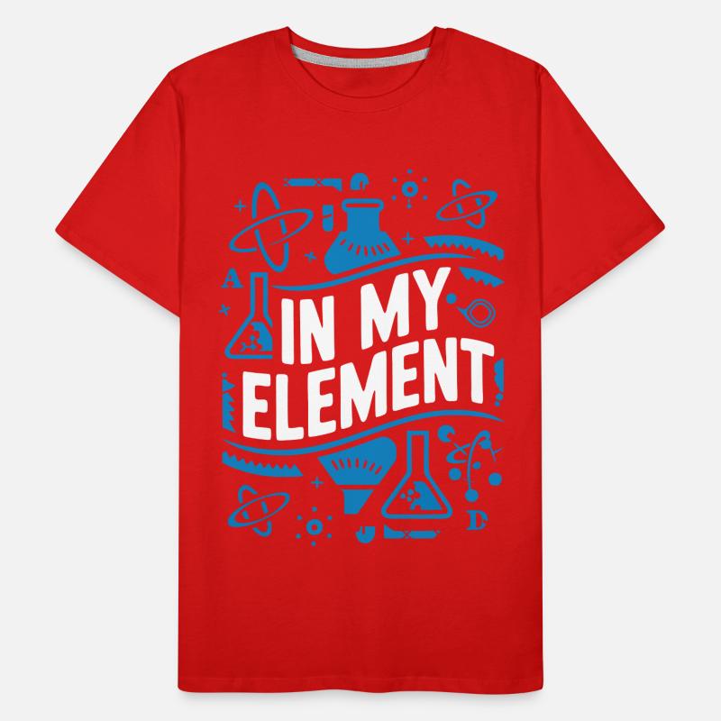 Chimiste Chimie Science Molécule d’atome T-shirt bio Premium Homme