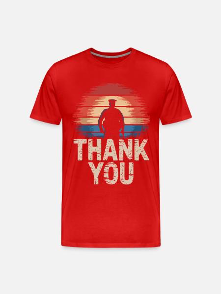Veteran Military Soldier - Men's Premium Organic T-Shirt - red