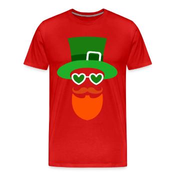 Happy St Patricks Day Irland - Männer Premium Bio T-Shirt - Rot - Vorne - Damien (186cm)