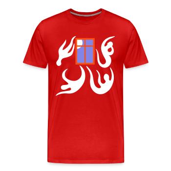 Des parias de lumière. Ténèbres et solitude - T-shirt bio Premium Homme - rouge - Devant - Damien (186cm)