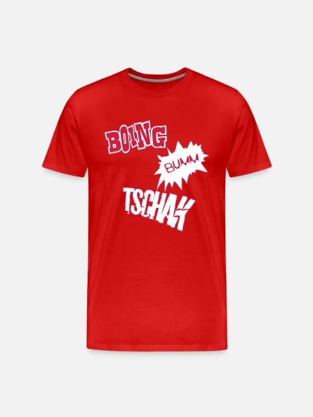 Boing Bum Tschak - Männer Premium Bio T-Shirt - Rot