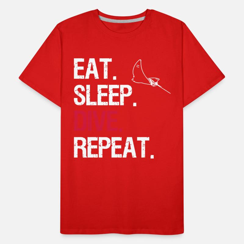 Eat Sleep Dive Repeat - Eagle Rays Men's Premium Organic T-Shirt