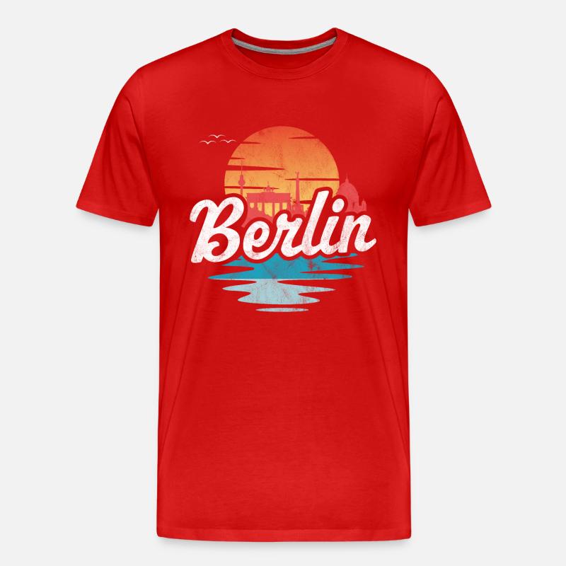 Berlin - Männer Premium Bio T-Shirt - Rot