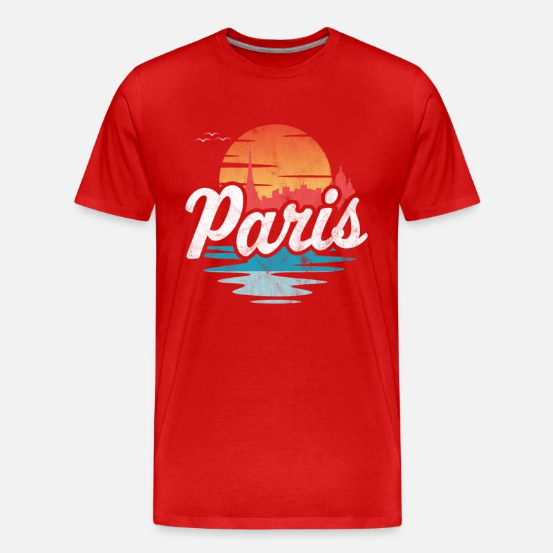 Paris - Männer Premium Bio T-Shirt - Rot