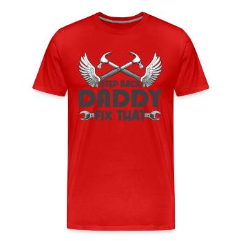 Mr Fix it - Men's Premium Organic T-Shirt - red - Front - Damien (186cm)