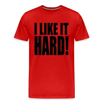 I like it hard! - T-shirt bio Premium Homme - rouge - Devant - Damien (186cm)