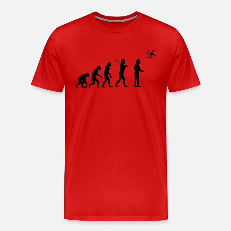 The drone evolution - Männer Premium Bio T-Shirt - Rot
