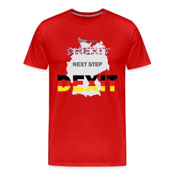 DEXIT - T-Shirt - Männer Premium Bio T-Shirt - Rot - Vorne - Damien (186cm)