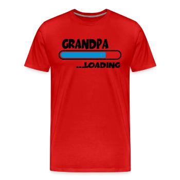 Grandpa loading - T-shirt bio Premium Homme - rouge - Devant - Damien (186cm)