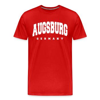 Augsburg - Men's Premium Organic T-Shirt - red - Front - Damien (186cm)