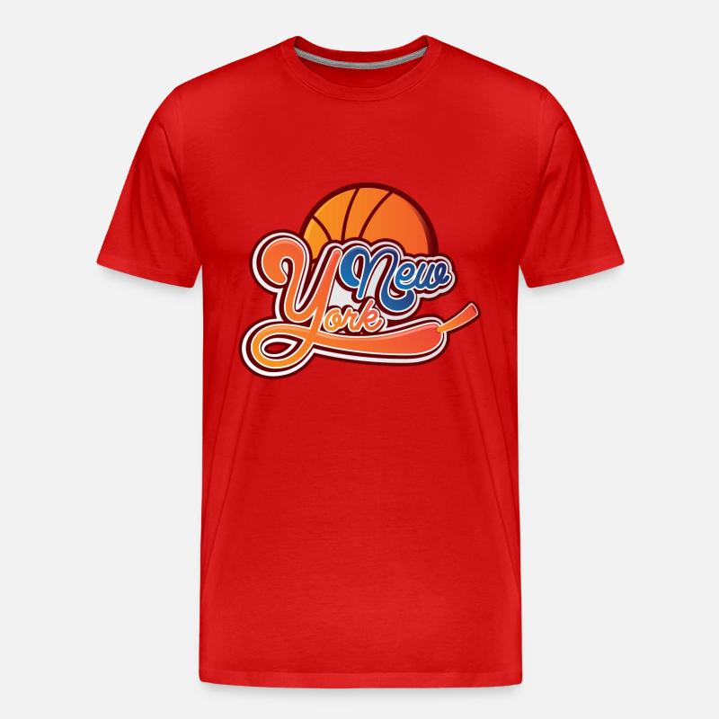New York - Männer Premium Bio T-Shirt - Rot