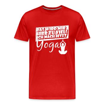 Yoga - Yoga - faire du yoga - professeur de yoga - Hobby - T-shirt bio Premium Homme - rouge - Devant - Damien (186cm)