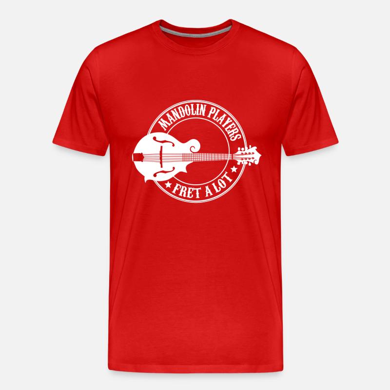 mandolin player - Männer Premium Bio T-Shirt - Rot
