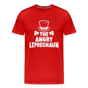 Der wütende Kobold - Männer Premium Bio T-Shirt - Rot - Vorne - Damien (186cm)