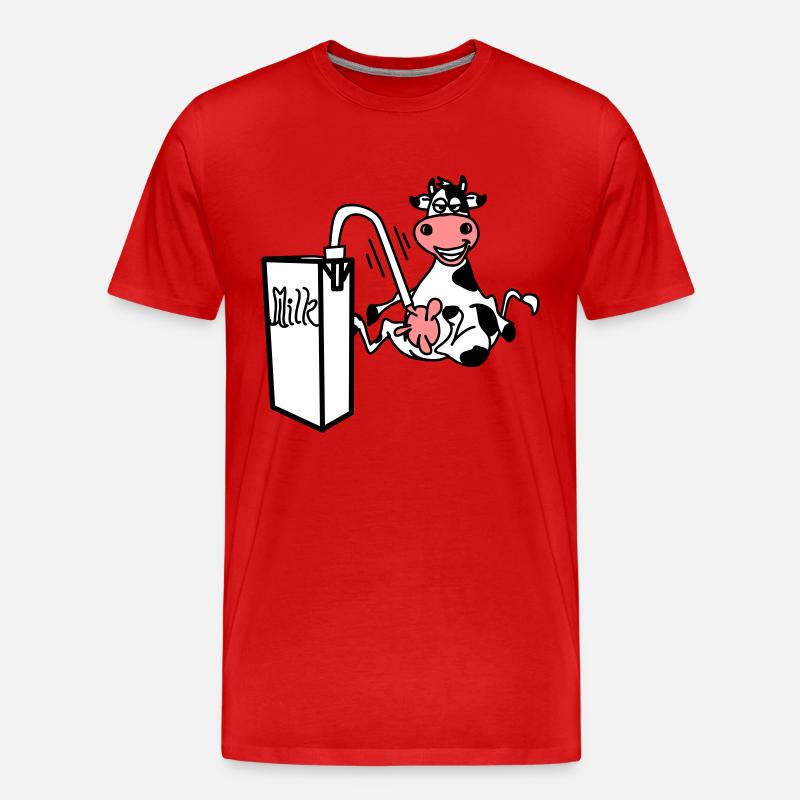 milkcow - Männer Premium Bio T-Shirt - Rot