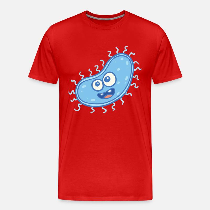 MICROBIOLOGISTE: Bactérie douce - T-shirt bio Premium Homme - rouge