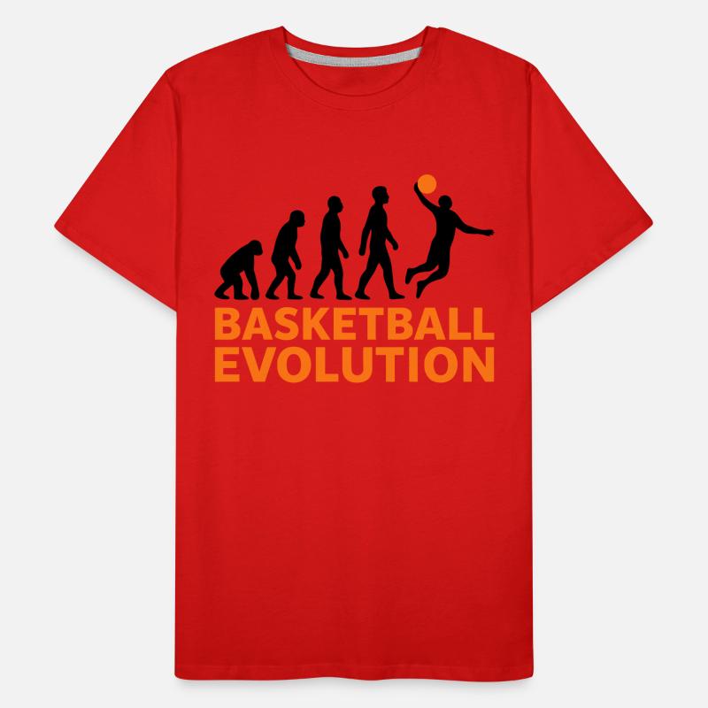Basketball Evolution Dunk Geschenk Sport Männer Premium Bio T-Shirt