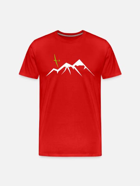 Mountain Soaring - Männer Premium Bio T-Shirt - Rot