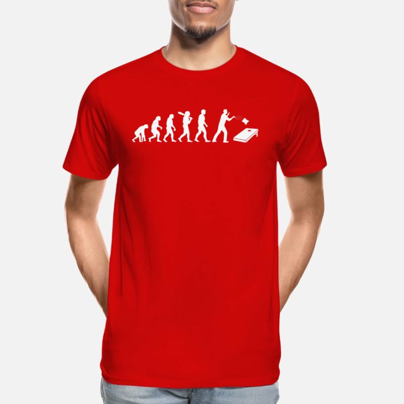 Cornhole Player Evolution Cornhole Männer Premium Bio T-Shirt