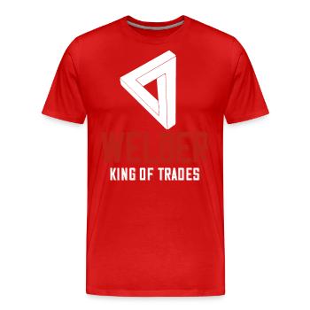 Dicton de soudeur pour les fiers métallurgistes et - T-shirt bio Premium Homme - rouge - Devant - Damien (186cm)