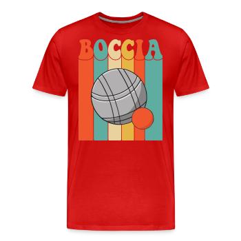 Bocciaspieler Bekleidung mit Boccia Kugeln Boccia - Männer Premium Bio T-Shirt - Rot - Vorne - Damien (186cm)