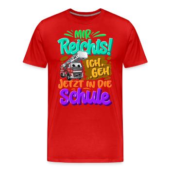 Einschulung Feuerwehr - Männer Premium Bio T-Shirt - Rot - Vorne - Damien (186cm)