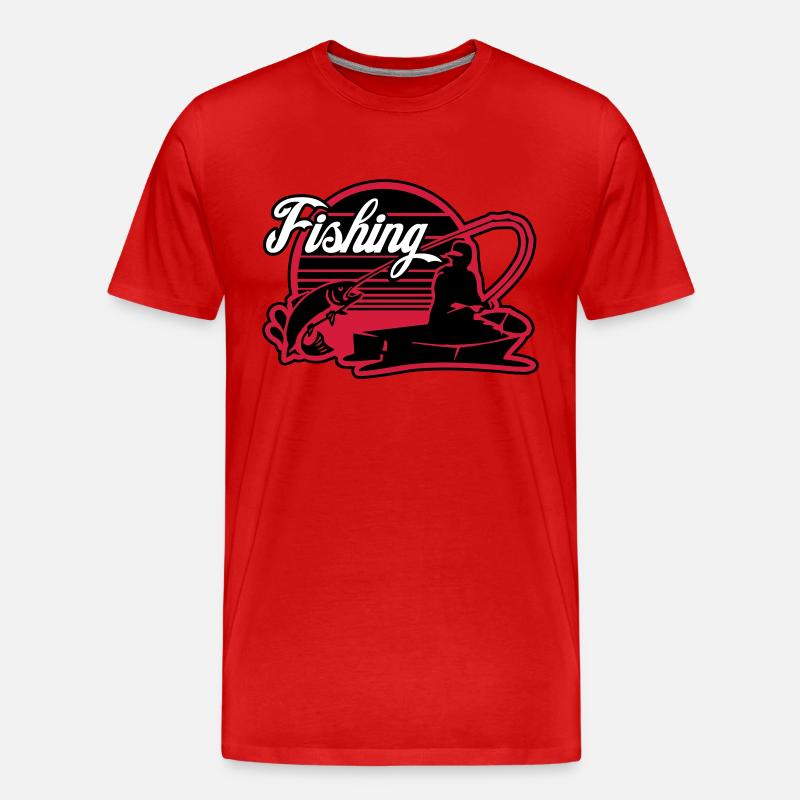 fishing - Männer Premium Bio T-Shirt - Rot