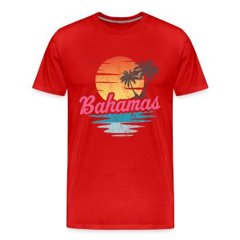 Bahamas - T-shirt bio Premium Homme - rouge - Devant - Damien (186cm)