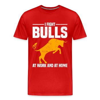 Cowboy - Männer Premium Bio T-Shirt - Rot - Vorne - Damien (186cm)
