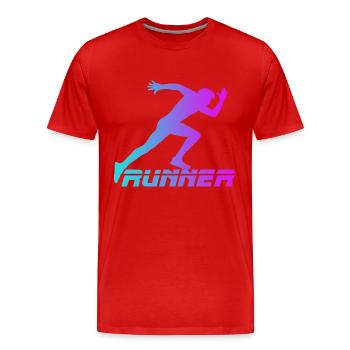 Runner - T-shirt bio Premium Homme - rouge - Devant - Damien (186cm)
