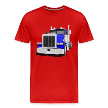 US-TRUCK - Männer Premium Bio T-Shirt - Rot - Vorne - Damien (186cm)