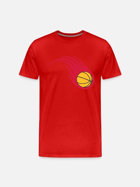 basketball fireball - Men's Premium Organic T-Shirt - red